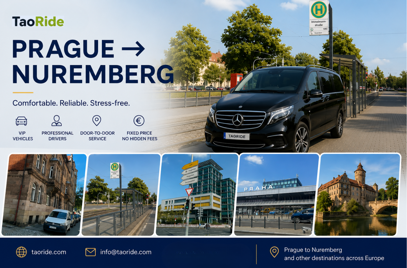 Private Transfer from Prague to Nuremberg | Premium Door-to-Door Service