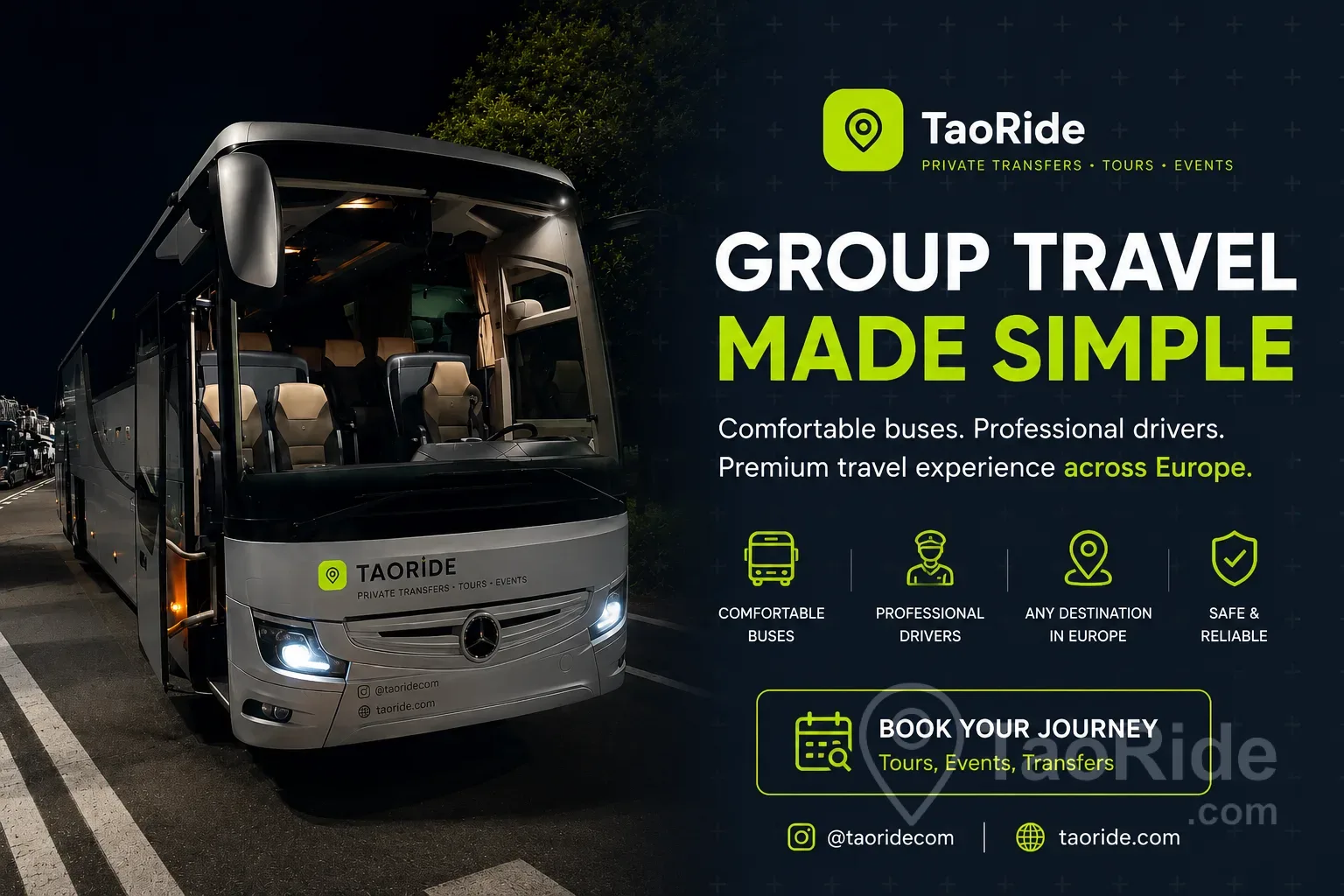 Private Bus Tours Across Europe with TaoRide