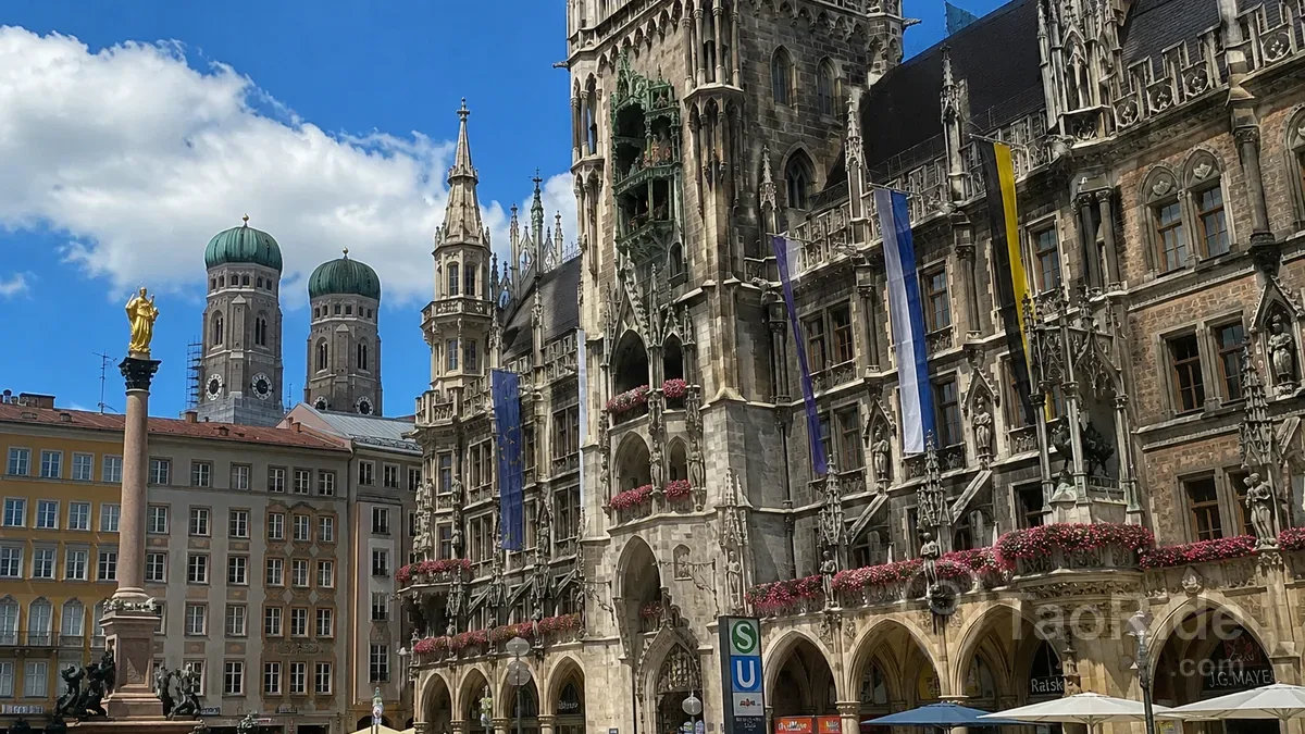 Historic city center of Munich with traditional Bavarian architecture during a guided Germany tour