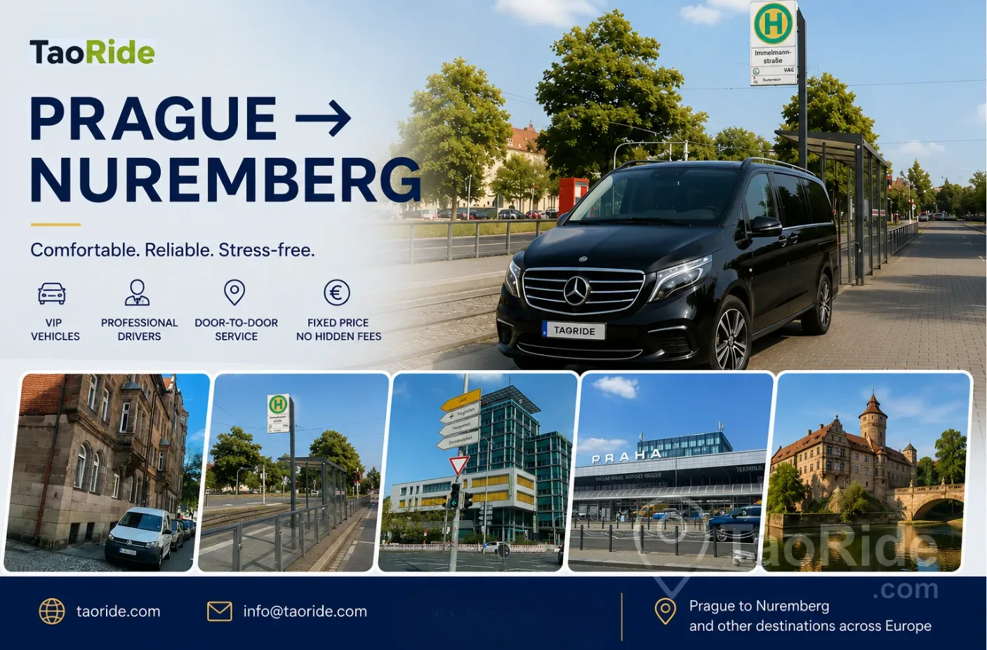 Private Transfer from Prague to Nuremberg | Premium Door-to-Door Service