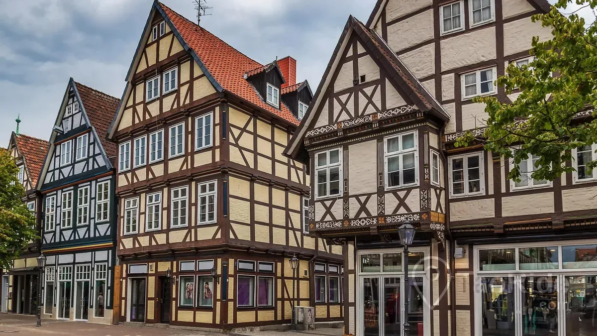 Historic half-timbered houses in Celle Old Town, Lower Saxony, Germany