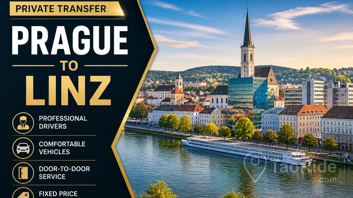 Prague to Linz Transfer | Private Car with Driver