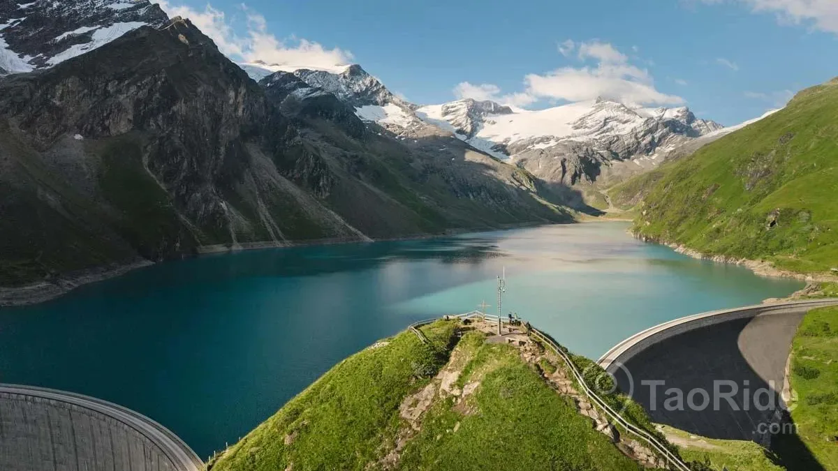 Kaprun High Mountain Reservoirs surrounded by Alpine peaks in Austria
