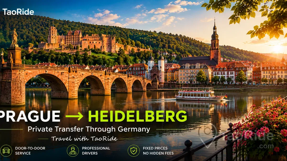 Historic Heidelberg Old Town with colorful buildings and traditional German architecture