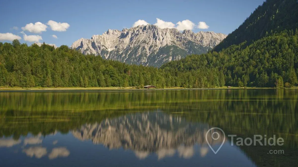 Lautersee mountain lake near Mittenwald Bavaria