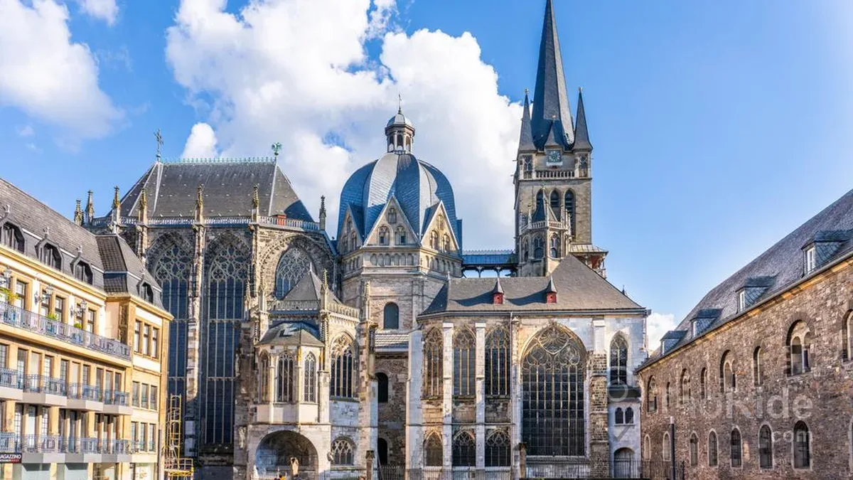 Aachen Cathedral, the historic UNESCO World Heritage Site in the centre of Aachen, Germany