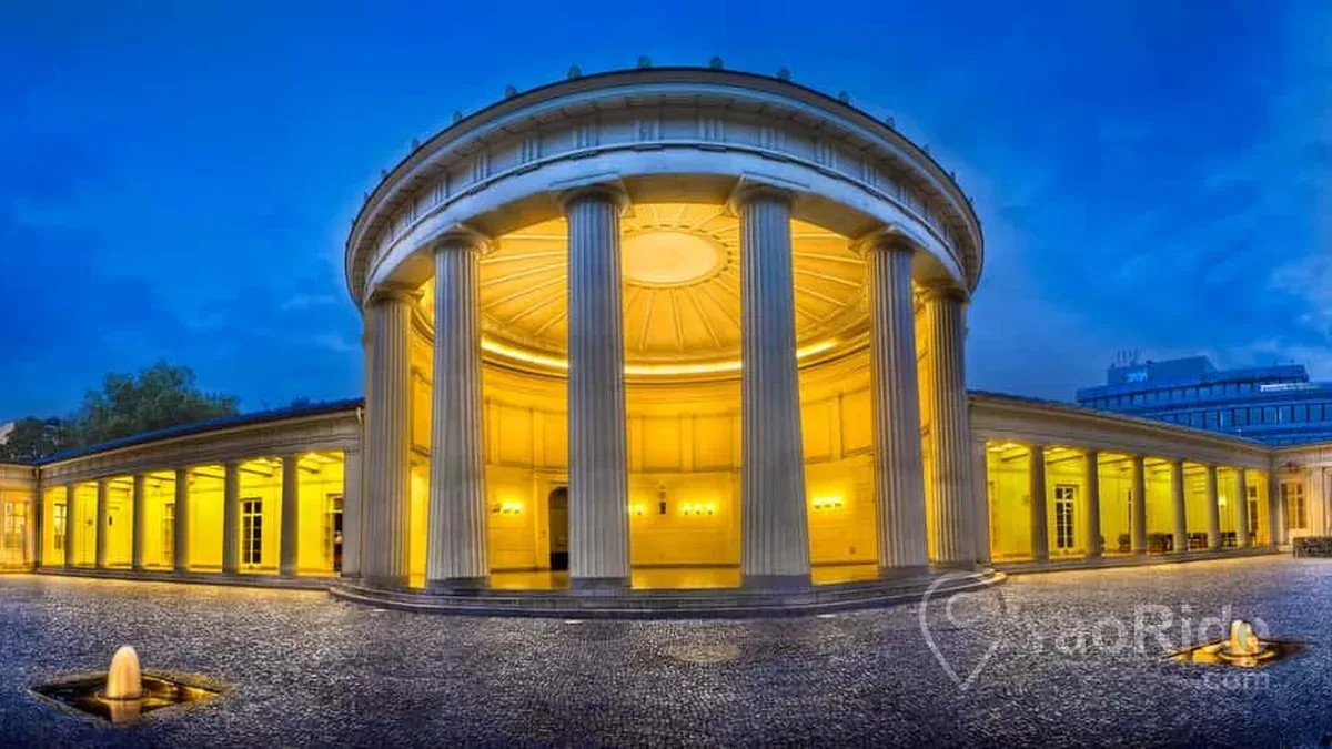 Elisenbrunnen historic thermal spring pavilion in Aachen, Germany