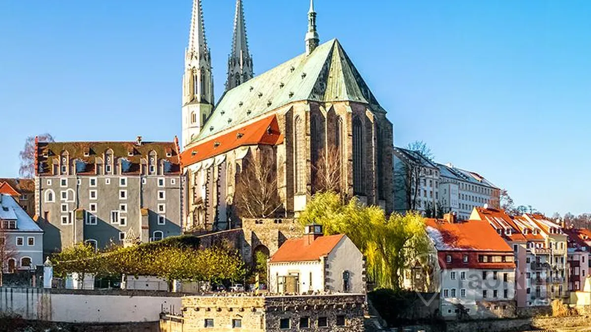 St Peter and Paul Church in Görlitz overlooking the Neisse River